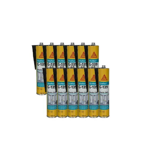 Picture of Set of 12 SIKA Sikaflex G 139 Quick-Set Adhesive Sealants - Black - 300ml