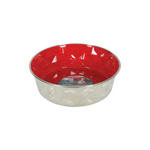 Picture of ZOLUX Stainless Steel Bowl - Diamond - 2.6L - Red - 475537RGE