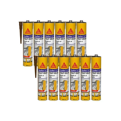 Picture of Set of 12 SIKA Sikaflex 11 FC Purform Multipurpose Adhesive - Brown - 300 ml