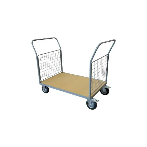 Picture of Trolley 250 kg wooden tray 2 backs 1000x700 mm