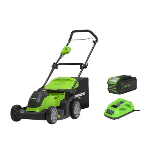 Picture of Mower GREENWORKS 40V - 41cm cut - 1 battery 4.0 Ah - 1 charger - G40LM41K4