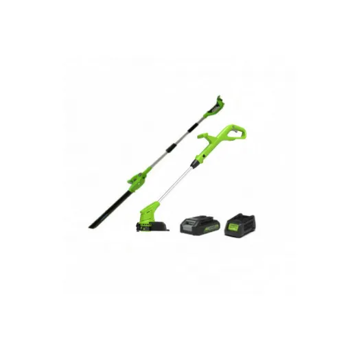 Picture of Pack GREENWORKS Edge trimmer 30cm 24V - G24LTK2 - Hedge trimmer 51cm 24V - G24PH51 - 1 battery 2.0 Ah - 1 charger