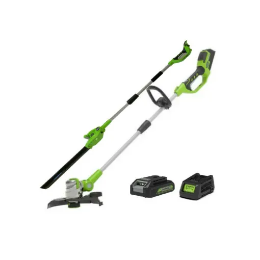 Picture of Pack GREENWORKS Edge trimmer 25-30cm 24V - G24LT30MK2 - Hedge trimmer 51 cm 24V - G24PH51 - 1 battery 2.0 Ah - 1 charger