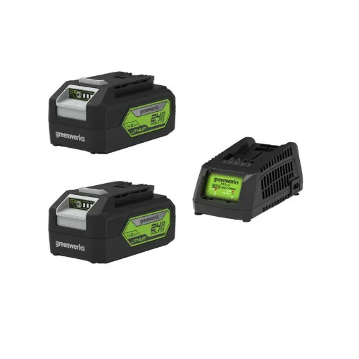 Picture of Pack GREENWORKS 24V - 2 batteries 4,0Ah Lithium-ion - 1 Charger