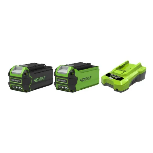 Picture of Pack GREENWORKS 40V - 2 batteries 4.0Ah and 2.0Ah Lithium-ion - 1 Charger