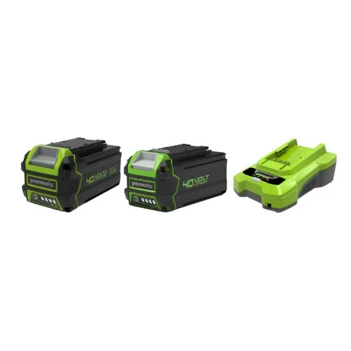 Picture of Pack GREENWORKS 40V - 2 batteries 6.0Ah and 4.0Ah Lithium-ion - 1 Charger