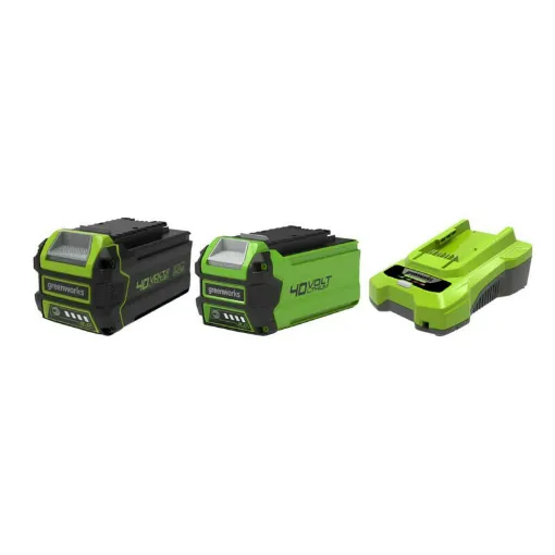 Picture of Pack GREENWORKS 40V - 2 batteries 6.0Ah and 2.0Ah Lithium-ion - 1 Charger