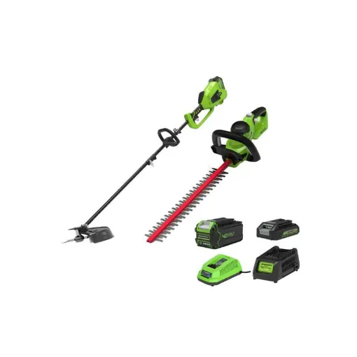 Picture of Pack GREENWORKS Edge trimmer 40cm 40V - GD40BCK4 - Hedge trimmer 61cm 40V - G40HT61K2 - 2 battery 4.0 Ah and 2.0 Ah - 2