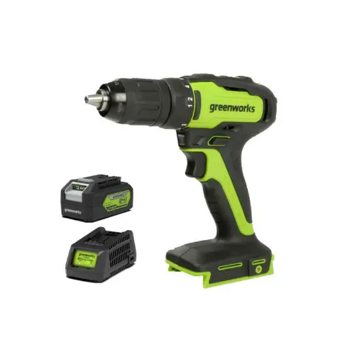 Picture of GREENWORKS 24V Brushless drill - 1 battery 4.0 Ah - 1 charger - GD24DD35