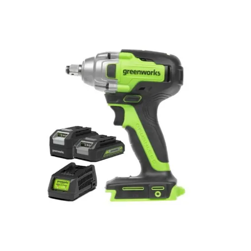 Picture of GREENWORKS 24V Brushless Impact Driver - 1 battery 4.0 - 1 battery 2.0 Ah - 1 charger - GD24IW400