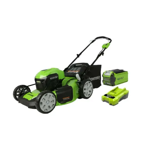 Picture of Towed mower GREENWORKS 40V - 46cm cut - 1 battery 2,0Ah - 1 charger - GD40LM46HPK4