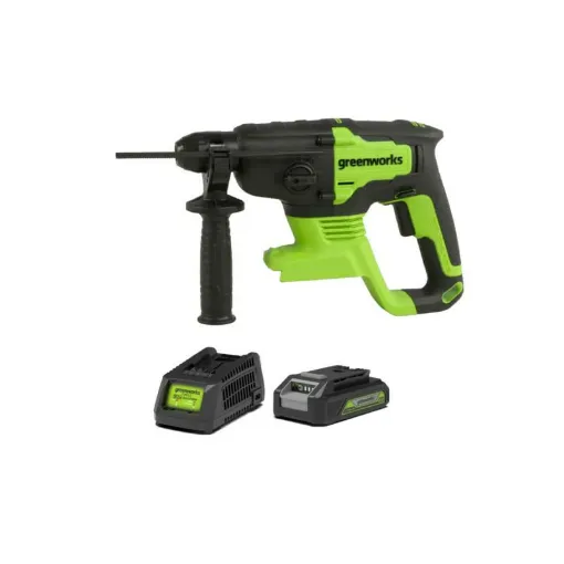 Picture of GREENWORKS 24V Brushless drill - 1 battery 2.0 Ah - 1 charger - GD24SDS2