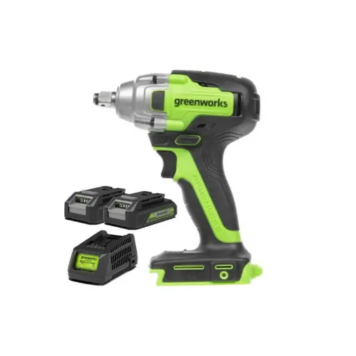 Picture of GREENWORKS 24V Brushless Impact Driver - 2 batteries 2.0 Ah - 1 charger - GD24IW400