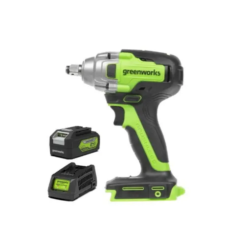 Picture of GREENWORKS 24V Brushless Impact Driver - 1 battery 4.0 Ah - 1 charger - GD24IW400