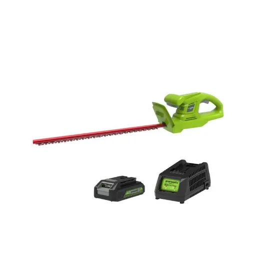 Picture of Hedge Trimmer 57 cm GREENWORKS 24V - 1 battery 2.0 Ah - 1 charger - G24HT57K2