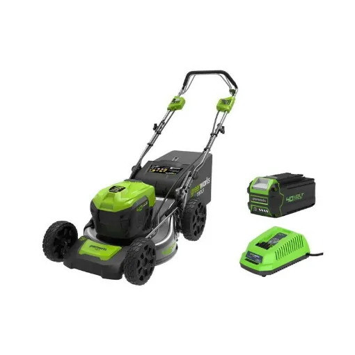 Picture of Brushless GREENWORKS 40V Brushless Mower - 45cm cut - 1 battery 4,0 Ah - 1 charger - GD40LM45K4