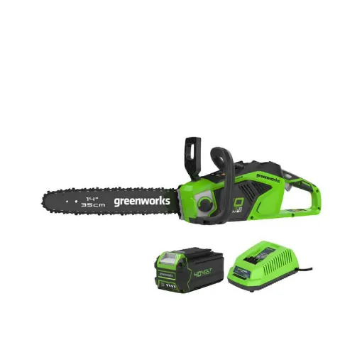 Picture of Chainsaw Brushless GREENWORKS 40V - 35 cm - 1 battery 4.0 Ah - 1 charger - GD40CS15K4