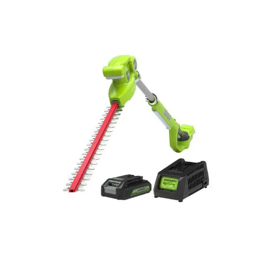 Picture of Telescopic hedge trimmer 51 cm GREENWORKS 24V - 1 battery 2.0 Ah - 1 charger - G24PH51K2