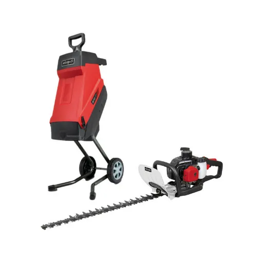 Picture of Pack SCHEPPACH Electric shredder - 2400 W - 2 Collector bags - GS55 - Thermal hedge trimmer - 60 cm - 1 HP - HTH250/240P