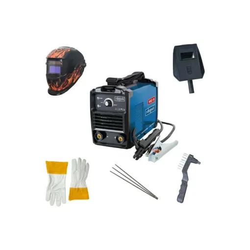 Picture of Pack SCHEPPACH Welding machine - WSE1100 - Welding helmet - AWH500FL - Protective gloves