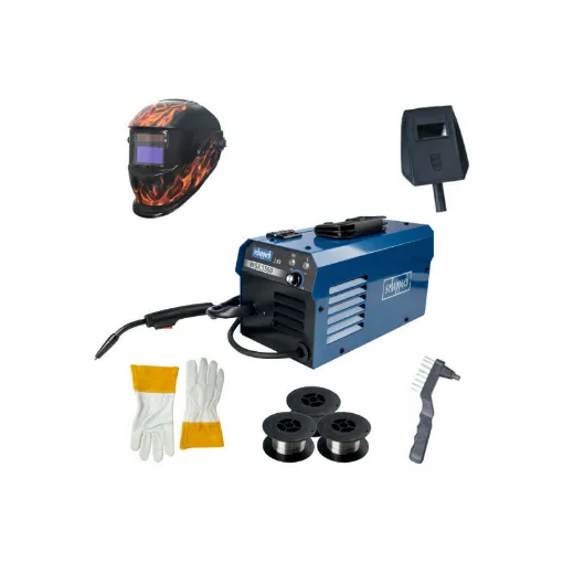 Picture of Pack SCHEPPACH Welding machine - WSE3500 - Welding helmet - AWH500FL - Protective gloves