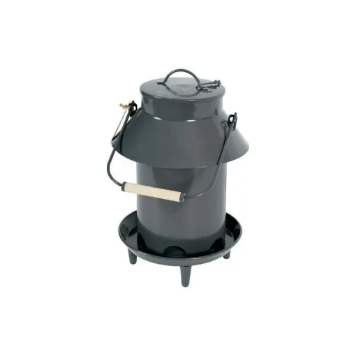 Picture of ZOLUX Feeder On stand - With roof - Metal - Grey - 3,5Kg - 175645