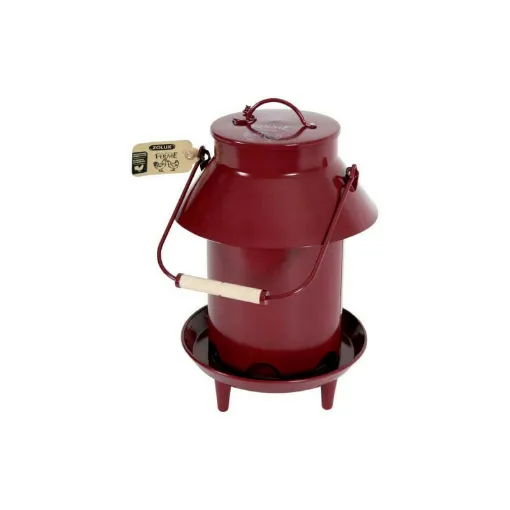 Picture of ZOLUX Feeder On stand - With roof - Metal - Red - 3,5Kg - 175643