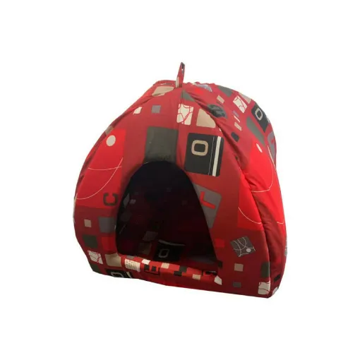 Picture of ZOLUX Cat Igloo - Red with patterns - 409521RGM