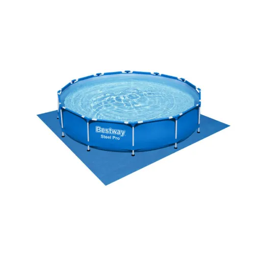 Picture of Pack BESTWAY Round Tubular Swimming Pool - Steel Pro Max - 366 x 100 cm - Ground Cover - 366 x 366