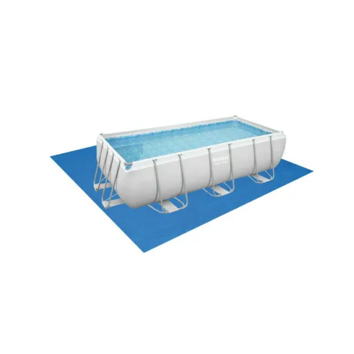 Picture of Pack BESTWAY Rectangular Tubular Pool - Power Steel - 404 x 201 x 100 cm - Floor mat - 488 x 488 cm