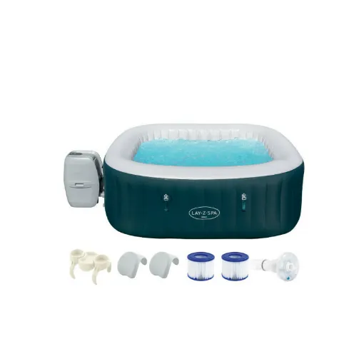 Picture of Pack BESTWAY Round Inflatable Spa - 6 seats - 180 x 66 cm - Lay-Z-Spa Ibiza Airjet - Cup holders - 2 Headrests