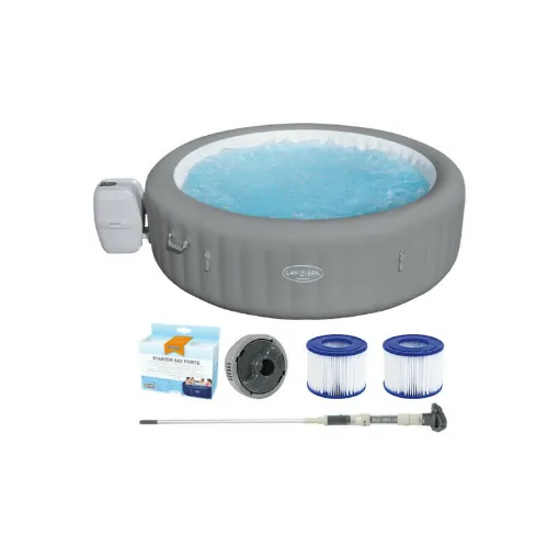 Picture of Pack BESTWAY Round Inflatable Spa - 8 places - 236 x 71 cm - Lay-Z-Spa Grenada Airjet - Vacuum cleaner - Aquascan - Wate