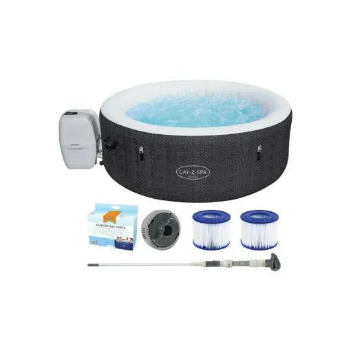 Picture of Pack BESTWAY Round Inflatable Spa - 4 places - 180 x 66 cm - WIFI - Lay-Z-Spa Havana Airjet - Vacuum cleaner - Aquascan