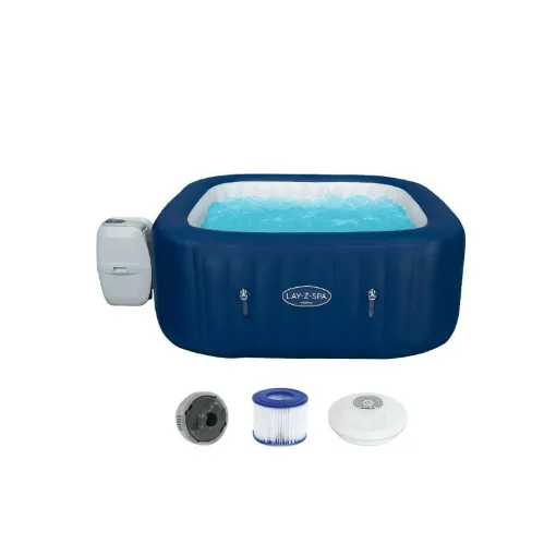 Picture of Pack BESTWAY Square Inflatable Spa - 6 places - 180 x 71 cm - Lay-Z-Spa Hawaii Airjet - Floating LED light - 4 colors