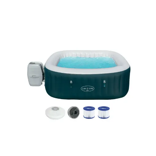 Picture of Pack BESTWAY Round Inflatable Spa BESTWAY - 6 places - 180 x 66 cm - Lay-Z-Spa Ibiza Airjet - Floating LED light - 4 col