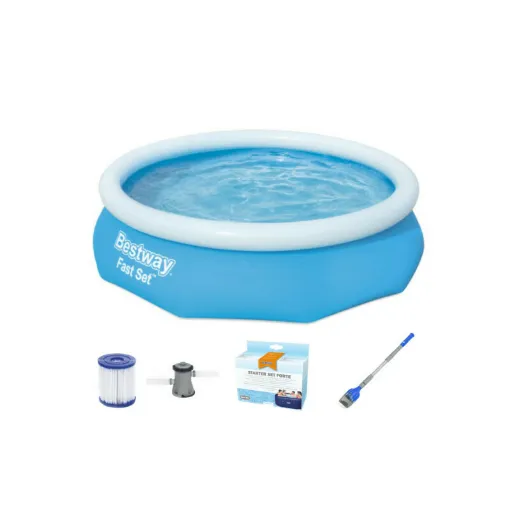 Picture of Pack BESTWAY Self-supporting round pool - Fast Set - 305 x 76 cm - Cordless vacuum cleaner - Water treatment kit