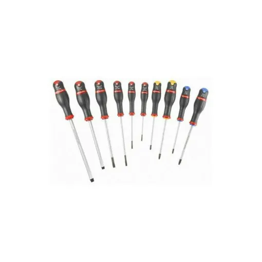 Picture of Set of 10 screwdriver tip Facom Protwist flat - Pozidrive - Phillips