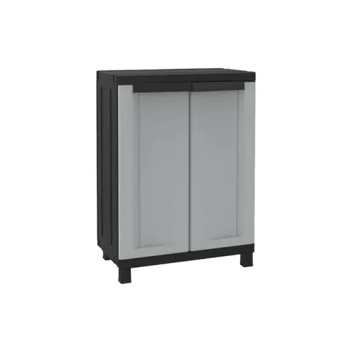 Picture of 2-door cupboard EDM TWISTBLACK 680 - with shelf - 75028