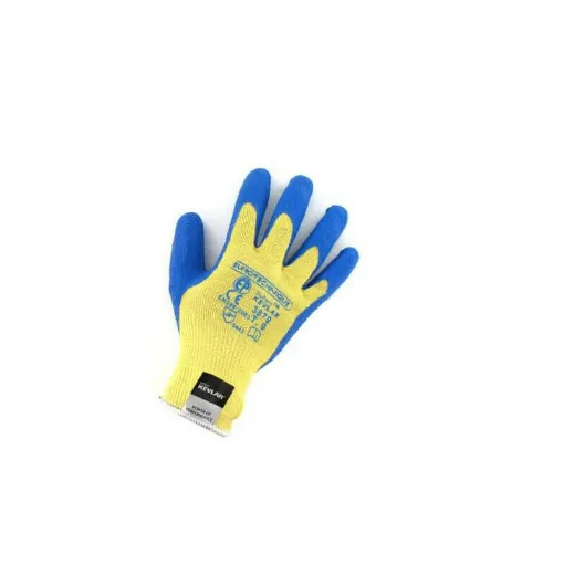 Picture of Cut resistant Kevlar gloves blue latex coating Size L / 9