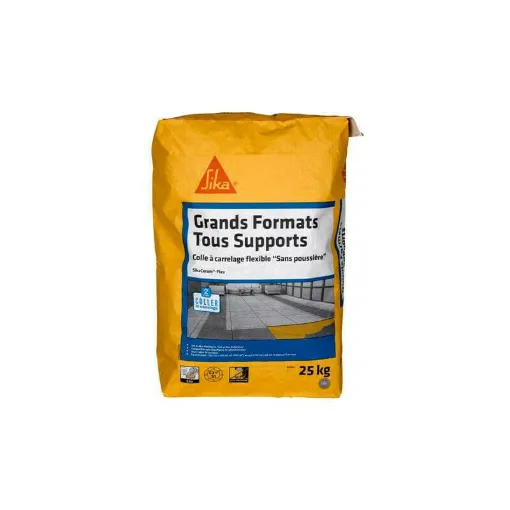 Picture of Special large format tile adhesive (C2S1-ET) - SIKA SikaCeram Flex - Grey - 25kg