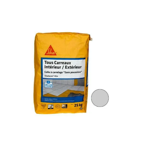 Picture of Tile adhesive for all tiles inside and outside (C2-ET) - SIKA SikaCeram Xtra - Grey - 25kg