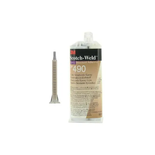 Picture of Pack Bi-component epoxy glue 3M DP 490 50ml - 3M mixing nozzle EPX quadro