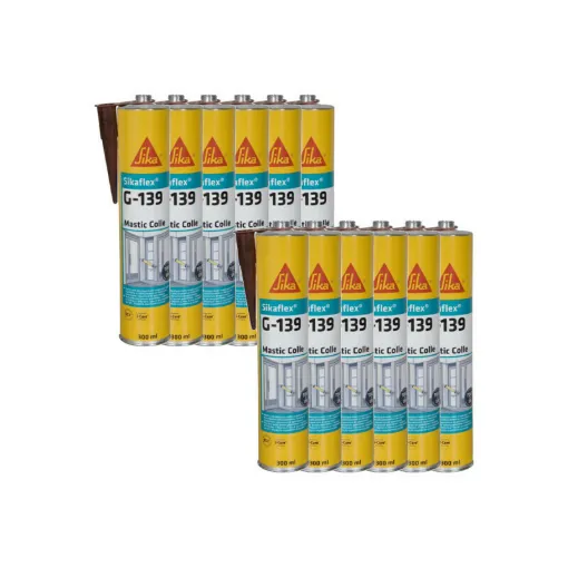 Picture of Set of 12 SIKA Sikaflex G 139 fast-setting sealants - Brown - 300ml