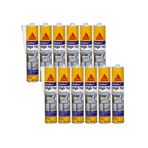 Picture of Batch of 12 quick-setting glue putty - SIKA Sikaflex High Tack - White - 300ml