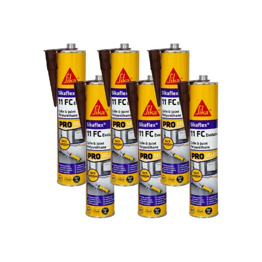 Picture of Set of 6 SIKA Sikaflex 11 FC+ Evolution - Brown - 300ml