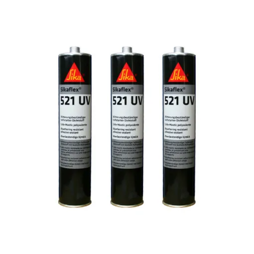 Picture of Set of 3 SIKA Sikaflex 521 UV hybrid adhesive-mastic - Light grey - 300ml