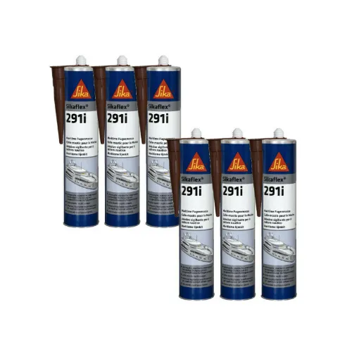 Picture of Set of 6 SIKA Sikaflex 291i marine mastic adhesives - Wood - 300ml