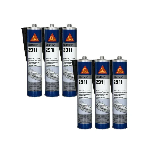 Picture of Set of 6 SIKA Sikaflex 291i marine sealants - Black - 300ml