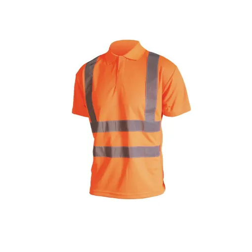 Picture of High Visibility Polo Shirt - Short Sleeves - Neon Orange - 4XL