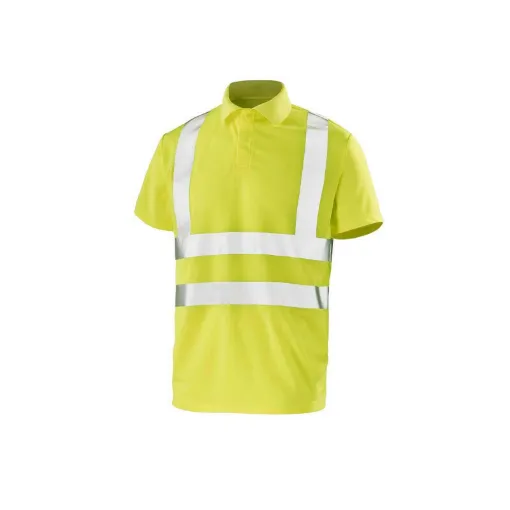 Picture of High Visibility Polo Shirt - Short Sleeves - Fluo Yellow - XL